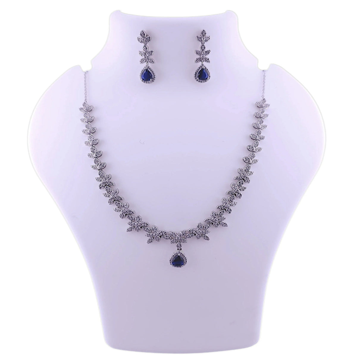 Blue stone fine silver Necklace