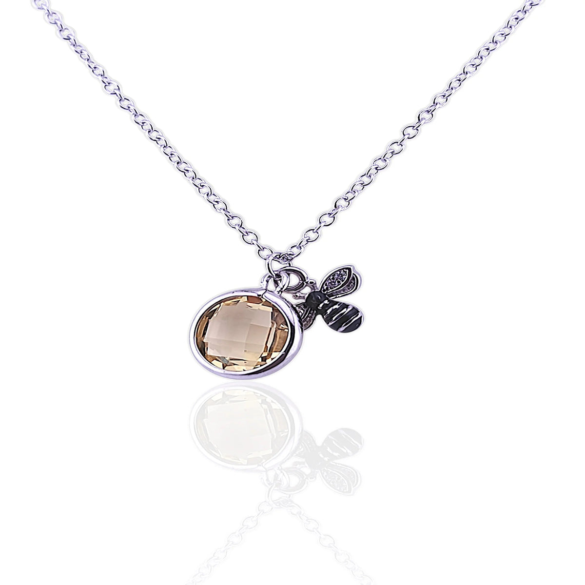 Fancy honey bee pendant chain set