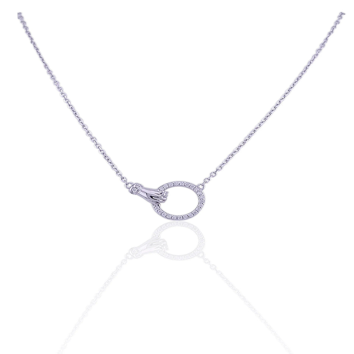 Round ring hand Pendant chain set