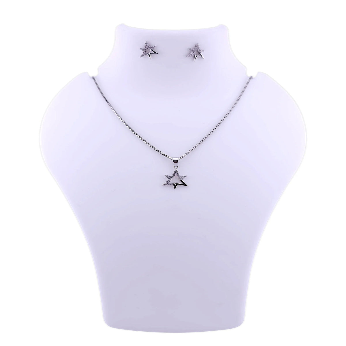 Star pedant set with earring