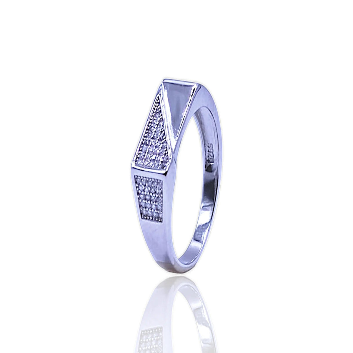 Pure silver men ring
