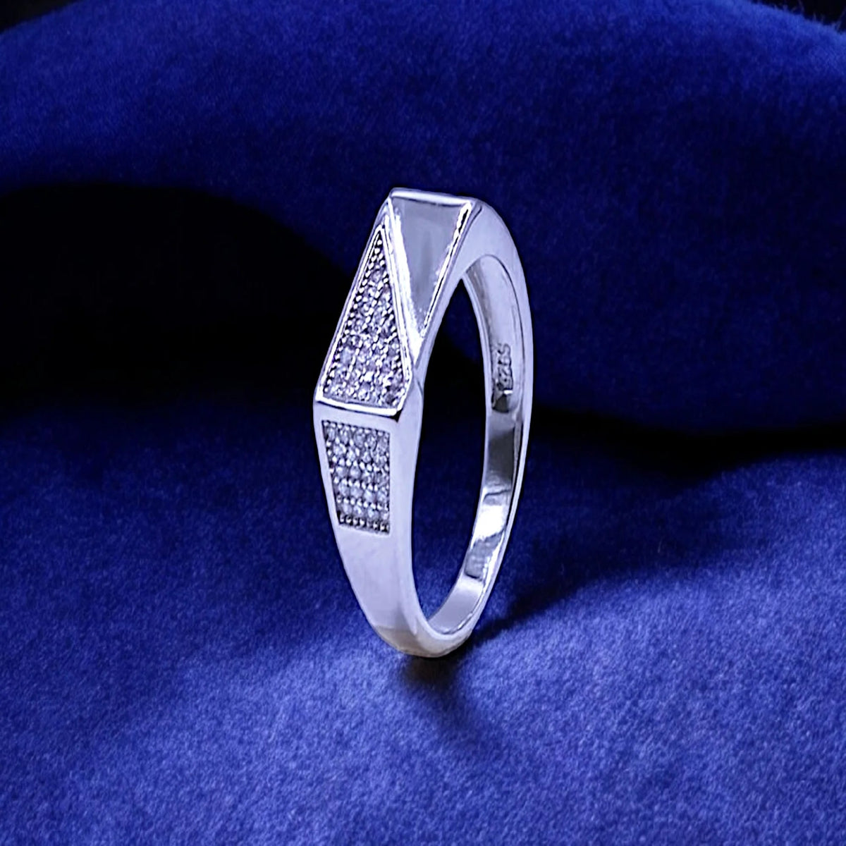 Pure silver men ring