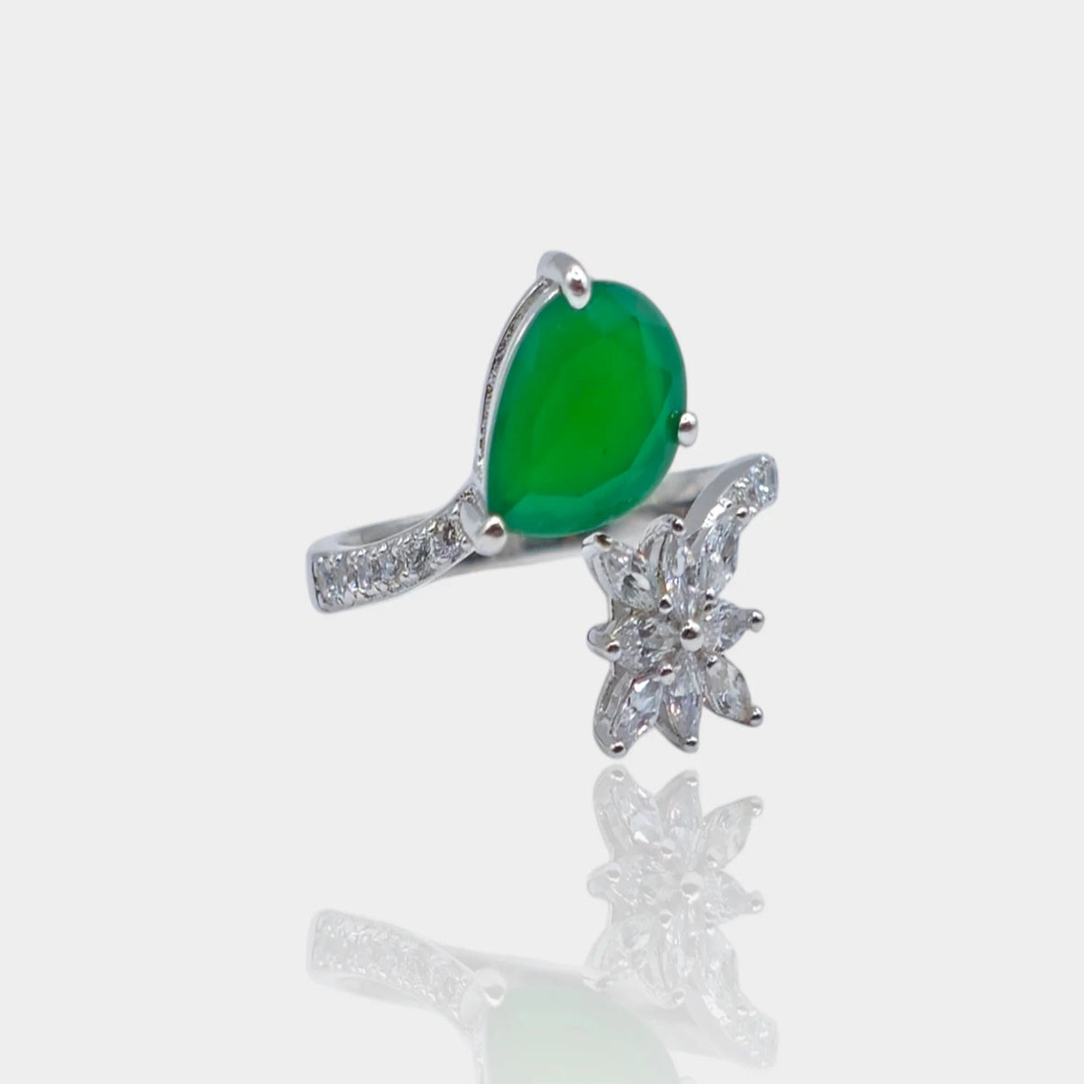 Pure silver women ring