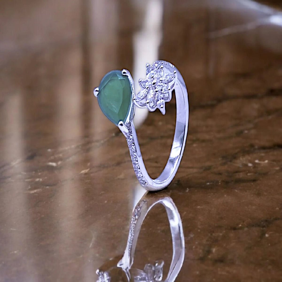 Pure silver women ring