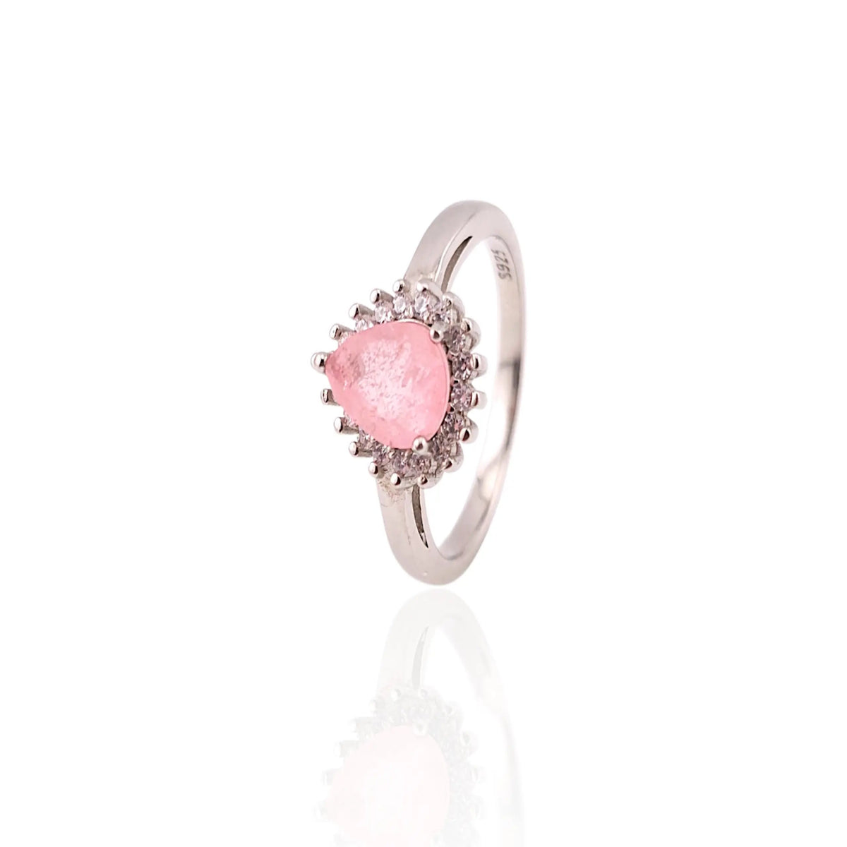 Pink stone women ring