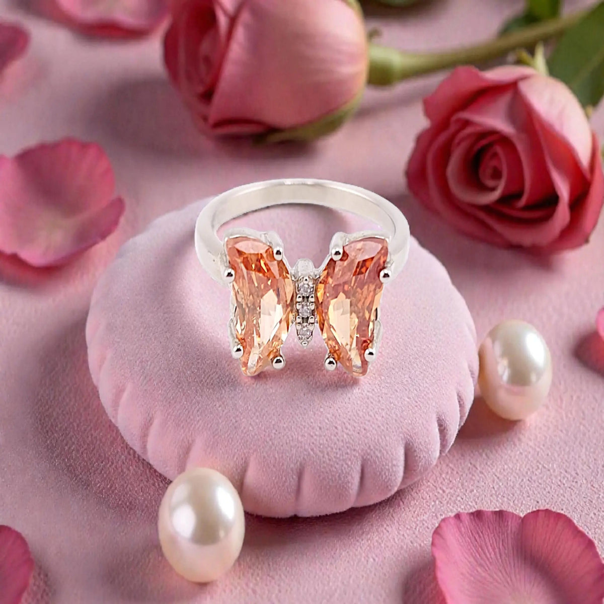 Premium Butterfly shape cut stone ring