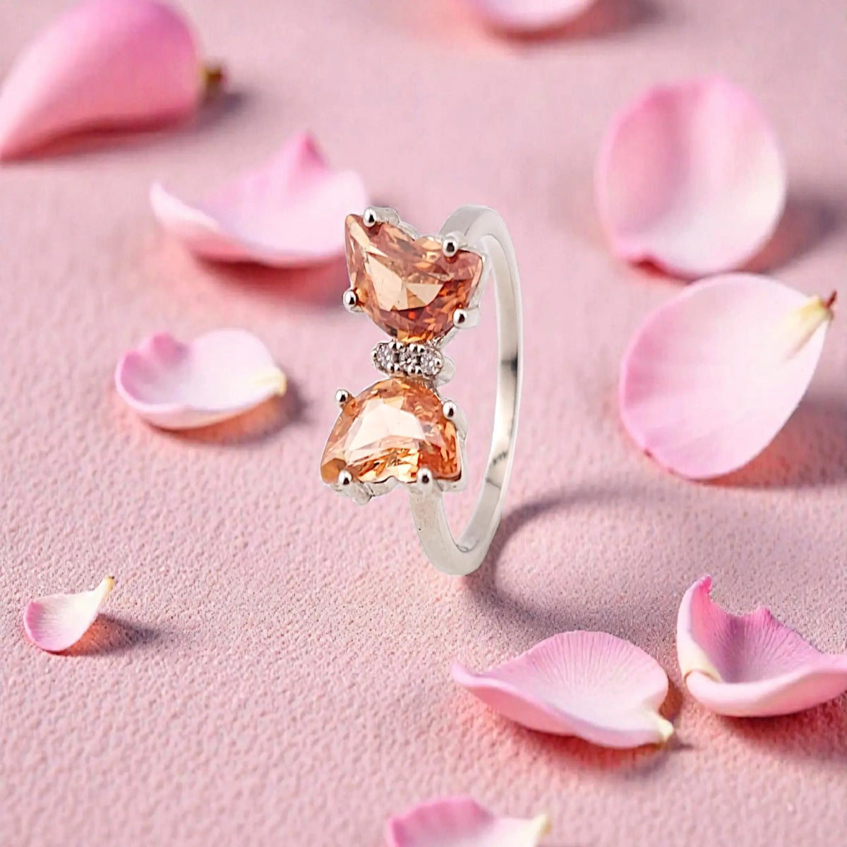 Premium Butterfly shape cut stone ring