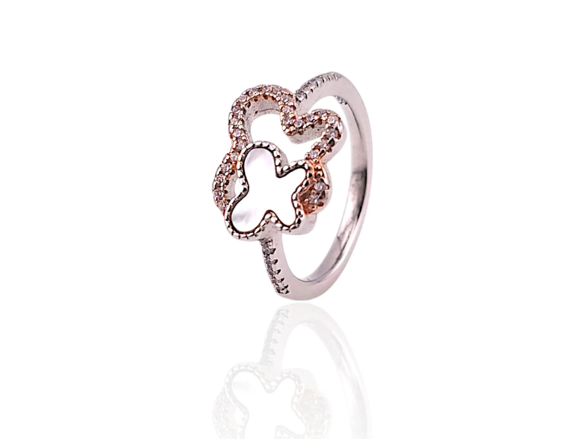 Double Butterfly women ring