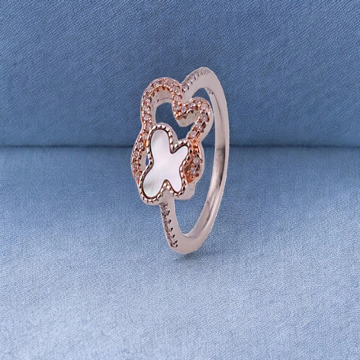 Double Butterfly women ring