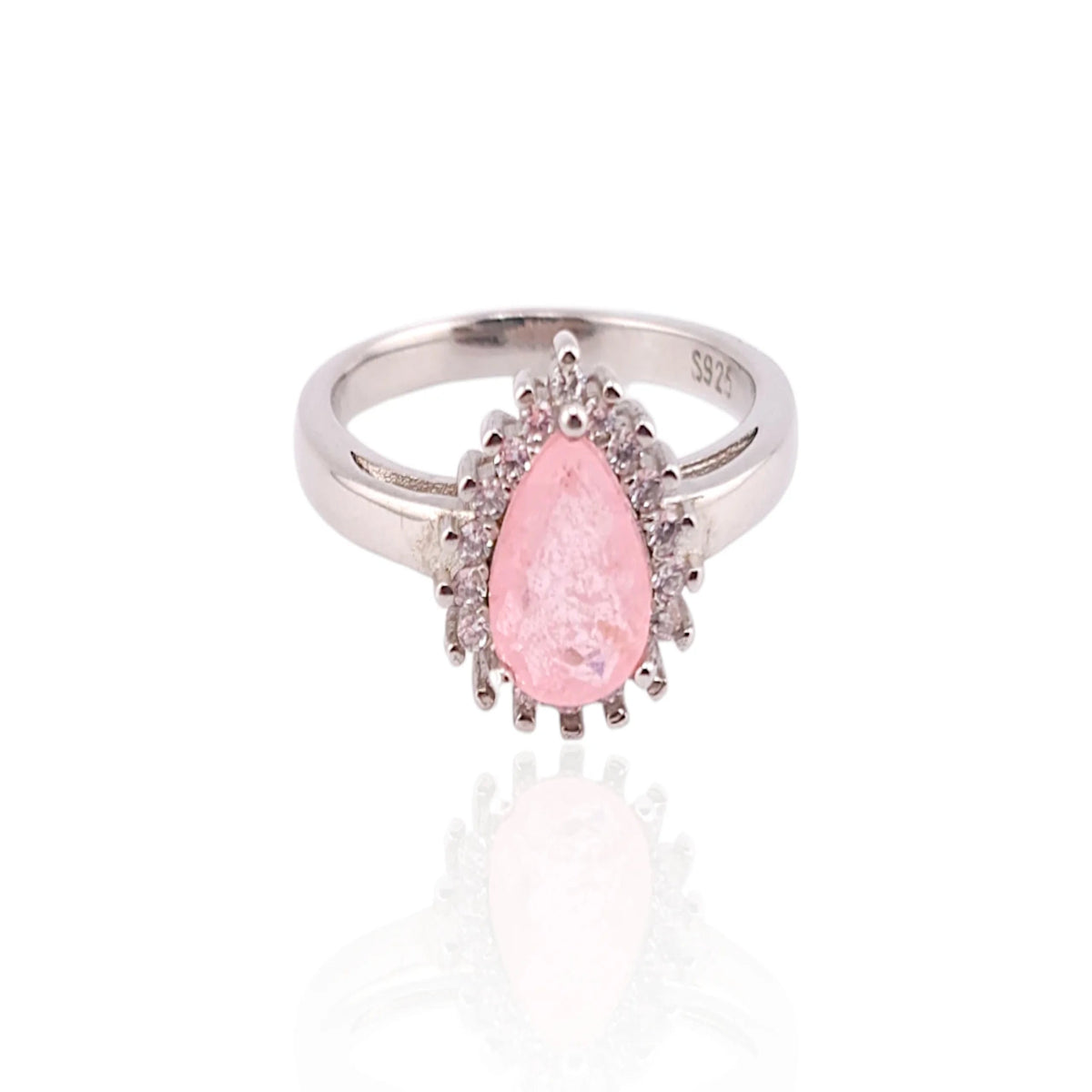 Pink stone women ring