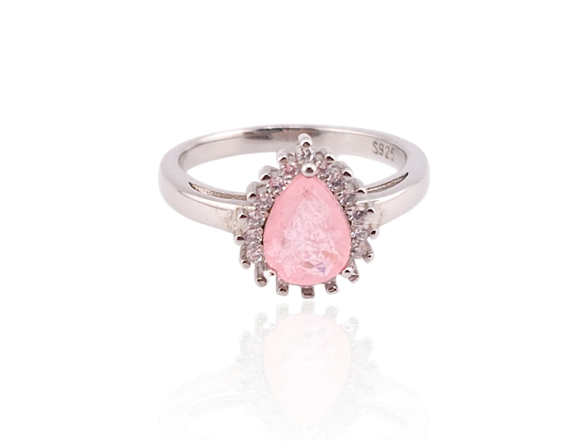Pink stone women ring