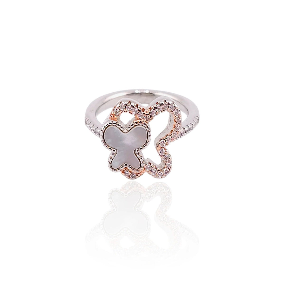 Double Butterfly women ring