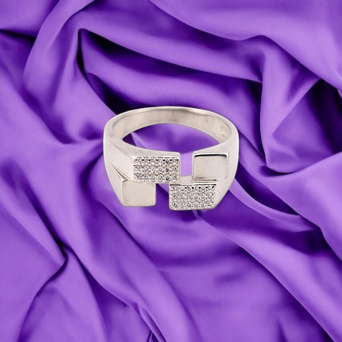 Pure silver men fancy ring