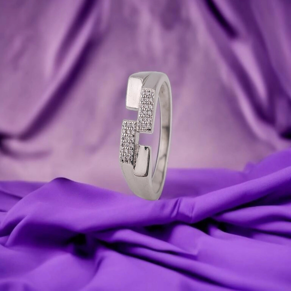 Pure silver men fancy ring