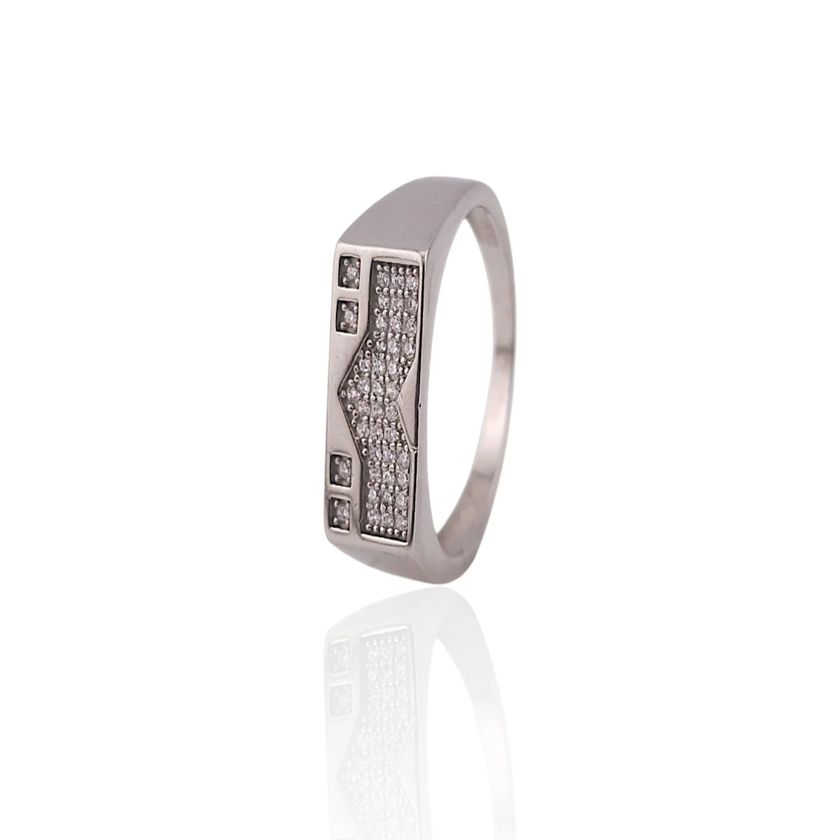 Pure silver men ring