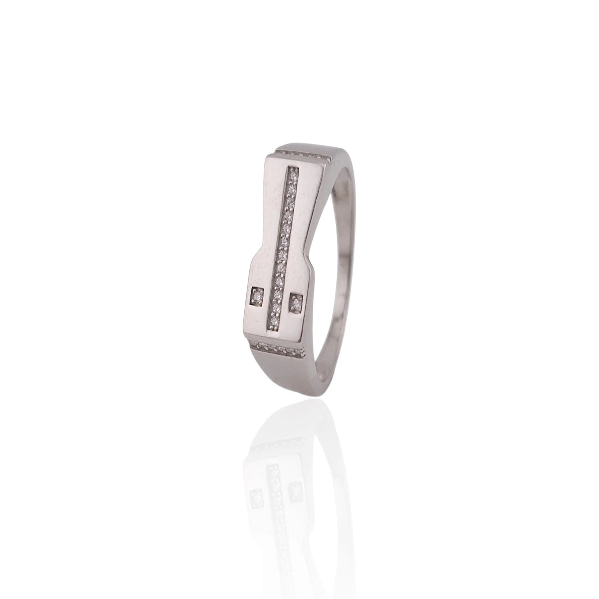 Pure silver men ring