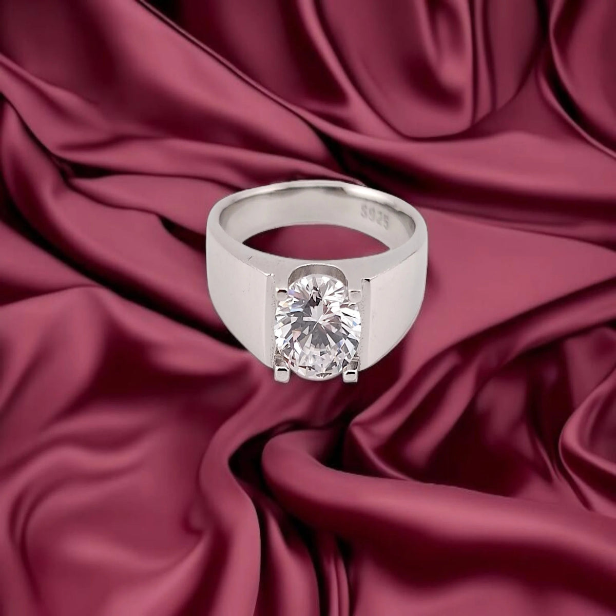 Single stone men fancy ring