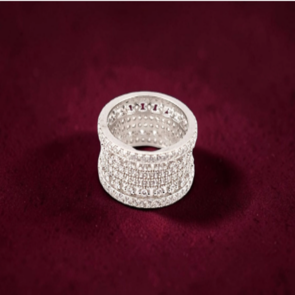 CZ stone band ring