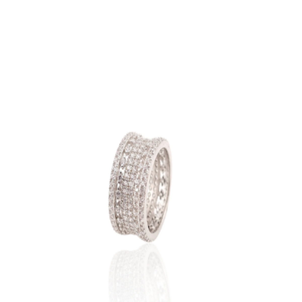 CZ stone band ring