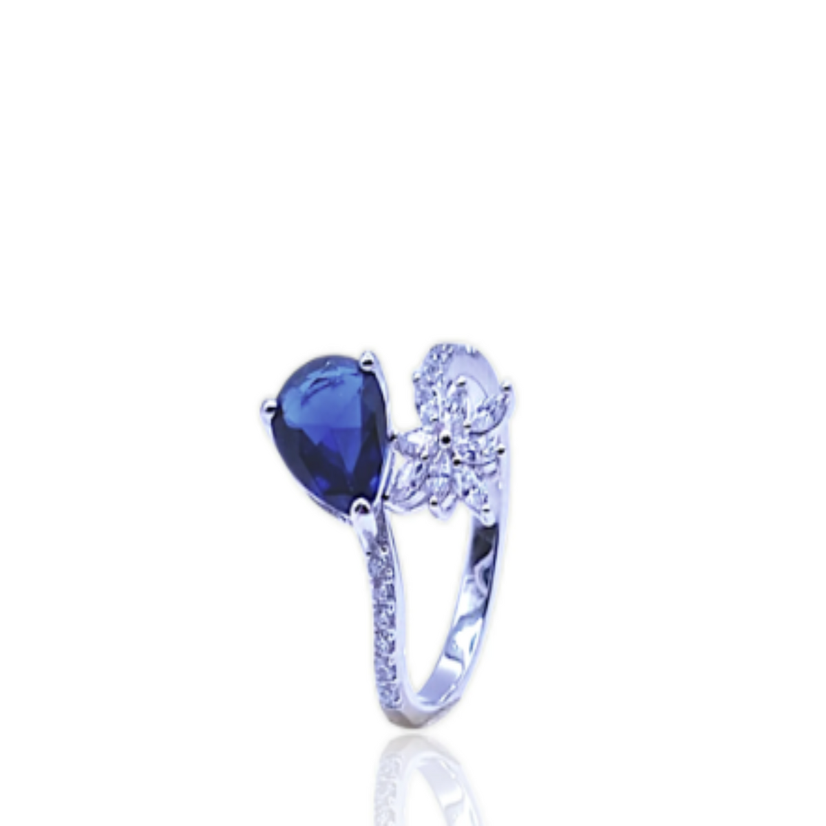 Pure silver women ring