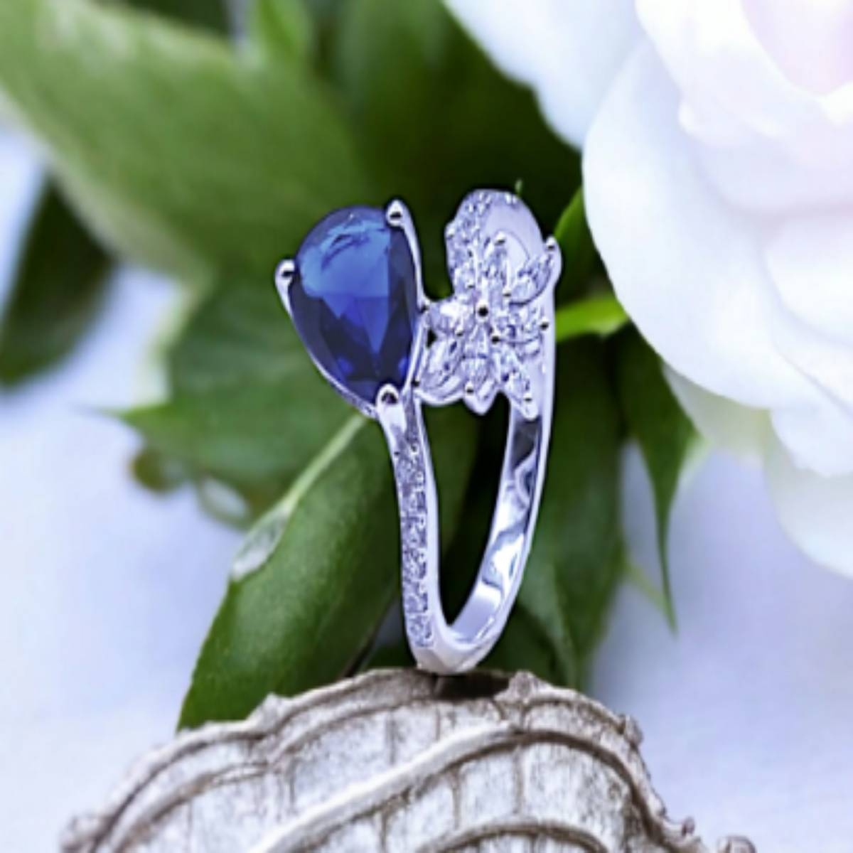 Pure silver women ring