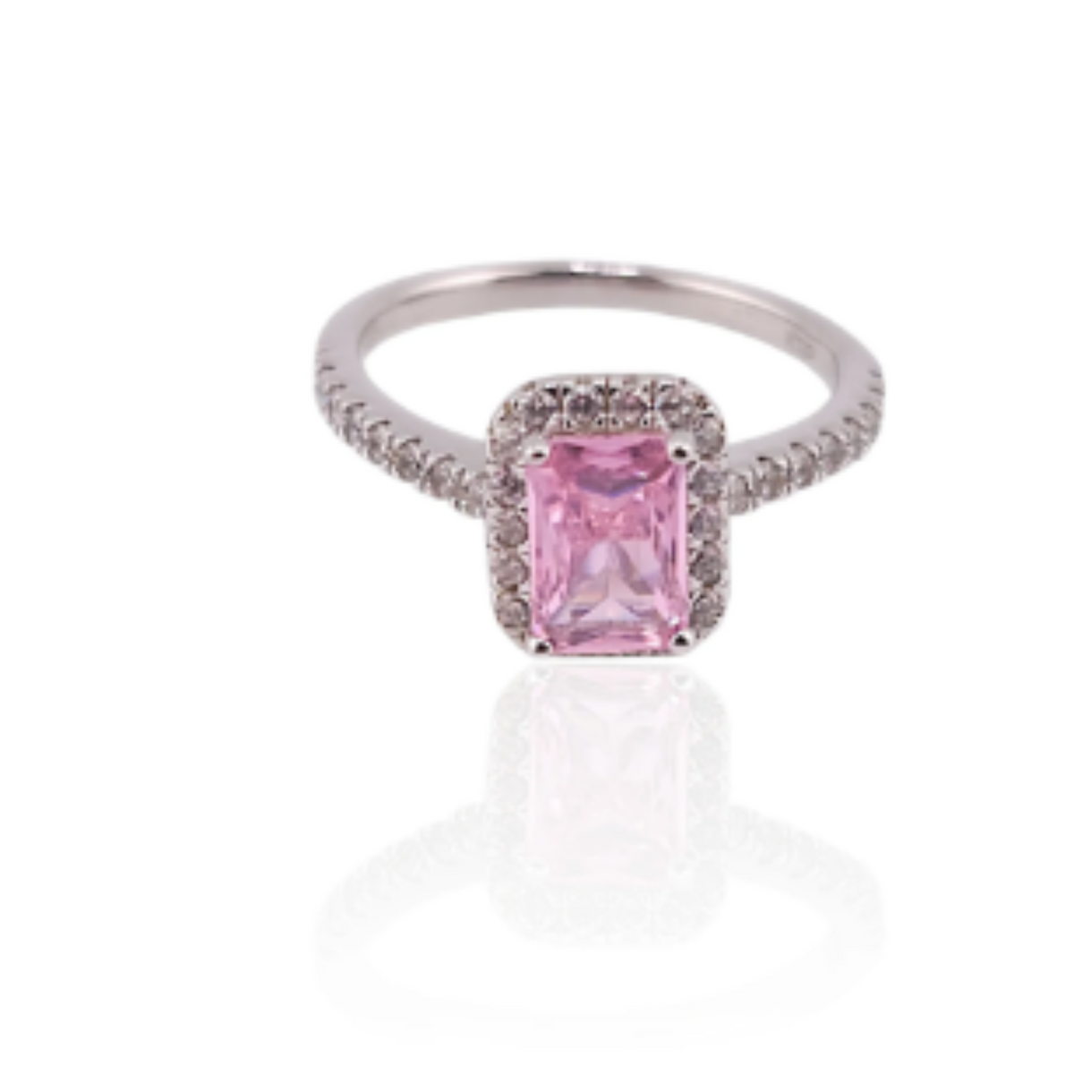 Pink stone women ring