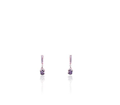 Fancy silver hanging earring