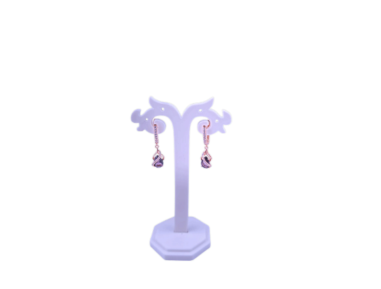Fancy silver hanging earring